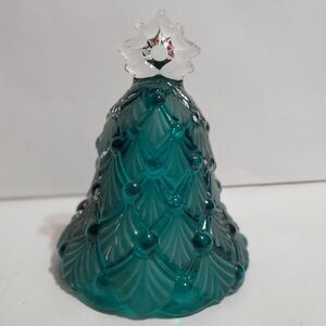 Mikasa Winter Dreams Germany 6" Green Crystal Christmas Tree Bell
